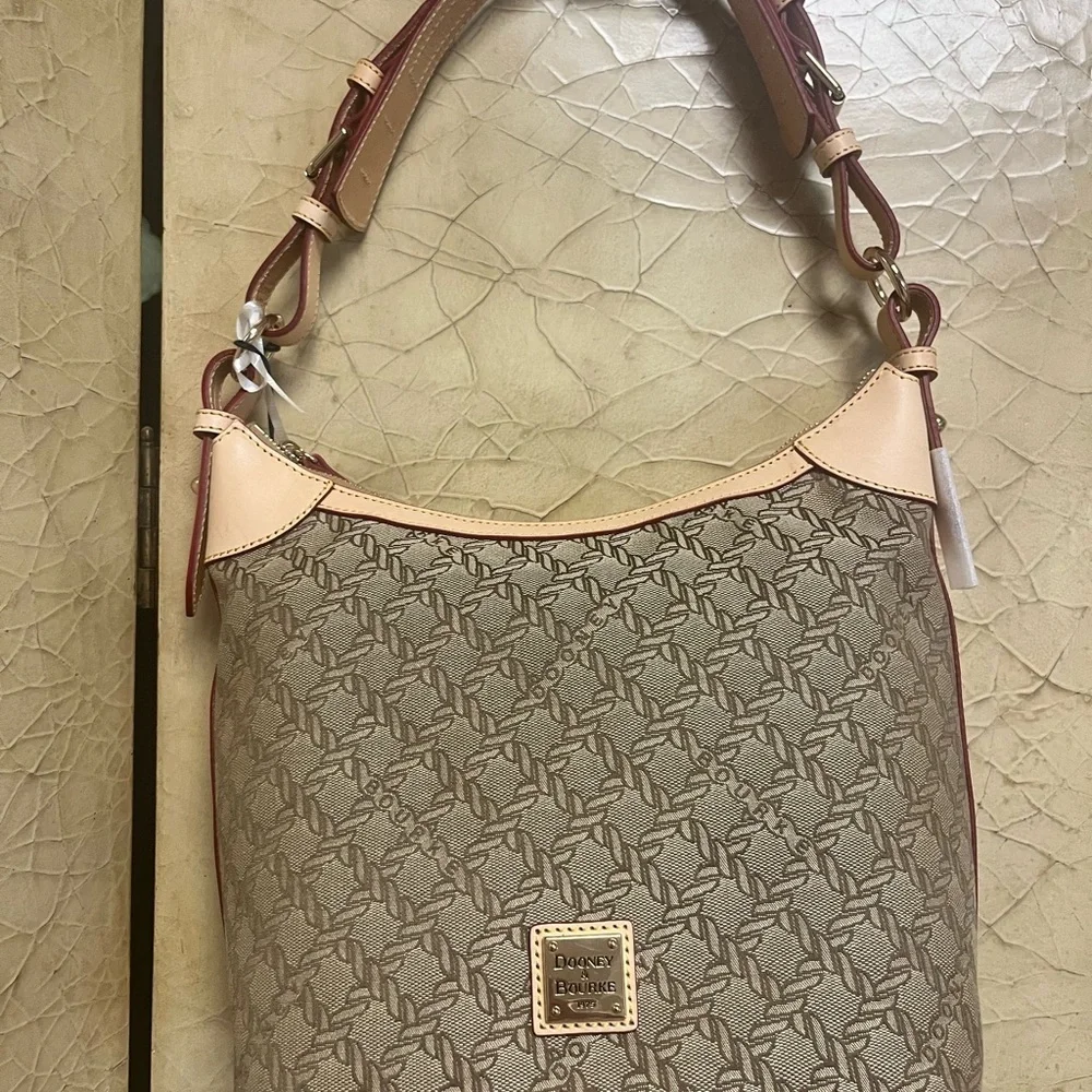 Dooney & Bourke Jacquard Maritime Hobo Sac Nwt - Picture 5 of 12